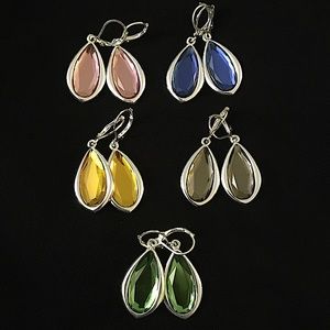 Joan Rivers Teardrop Lever Back Earrings Set of 5